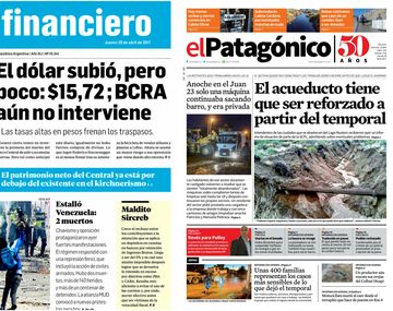 Tapas de diarios del jueves 20 de abril de 2017