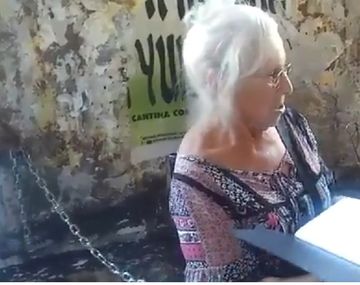 Una mantera se encadenó en Once para resistir el desalojo