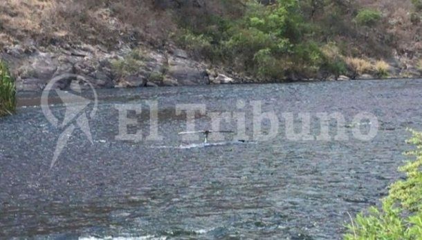 El helicóptero donde estaba Jorge Brito. Foto: El Tribuno