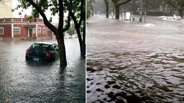 Inundaciones y caída de árboles en la zona norte de la Ciudad por el fuerte temporal