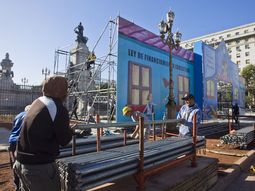 Los docentes instalaron en 2017 una escuela itinerante frente al Congreso. Foto archivo. Los docentes instalaron en 2017 una escuela itinerante frente al Congreso. Foto archivo.