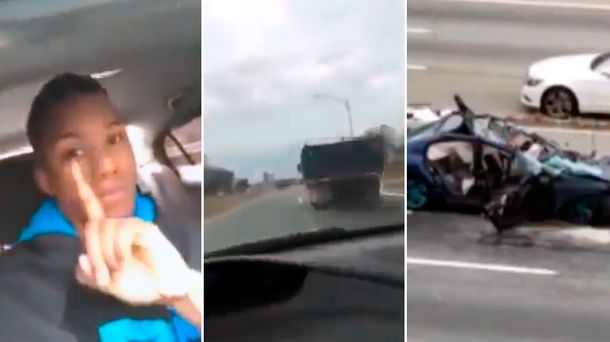 Un conductor transmitió por Facebook su propio accidente.