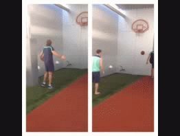 No todo es fútbol: Messi la rompe jugando al básquet