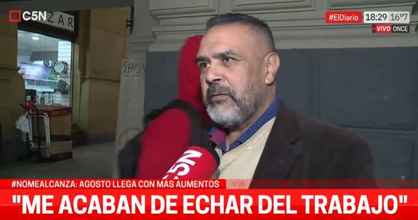 El duro relato de un hombre en un móvil de C5N: Me acaban de echar del trabajo