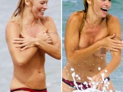 Pamela Anderson deslumbró con un topless a los 46 años