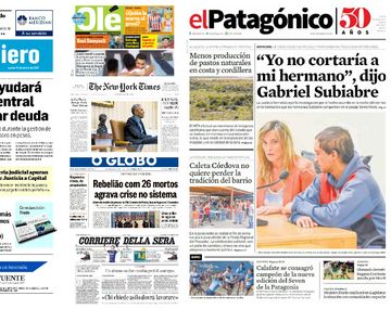 Mirá las tapas de los diarios