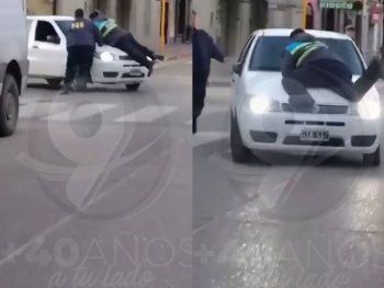 Gualeguaychú: un conductor alcoholizado se llevó en el capot a un inspector de tránsito