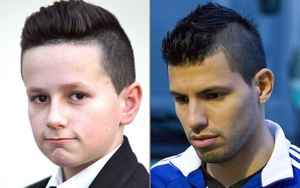 Lo sacaron del aula y lo suspendieron por cortarse el pelo como el Kun Agüero