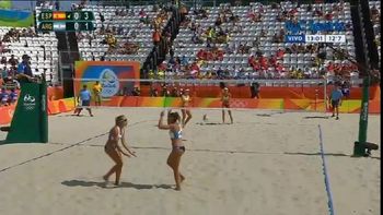 beach voley: klug y gallay cayeron ante espana en el debut beach voley: klug y gallay cayeron ante espana en el debut