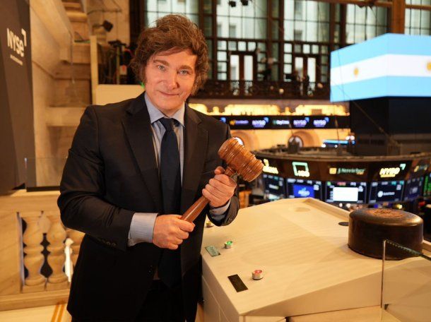 Javier Milei, eufórico con su visita a Wall Street