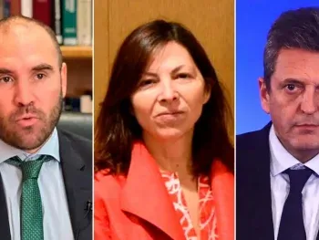 Martín Guzmán, Silvina Batakis y Sergio Massa