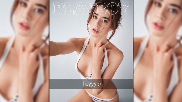 Mirá la nueva tapa 2.0 de la revista Playboy con una chica Instagram