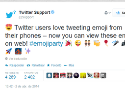 Twitter ya permite enviar mensajes con emoticones