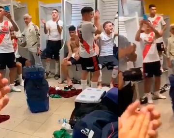 La intimidad del festejo de River en el vestuario: locura total y cantos contra Boca