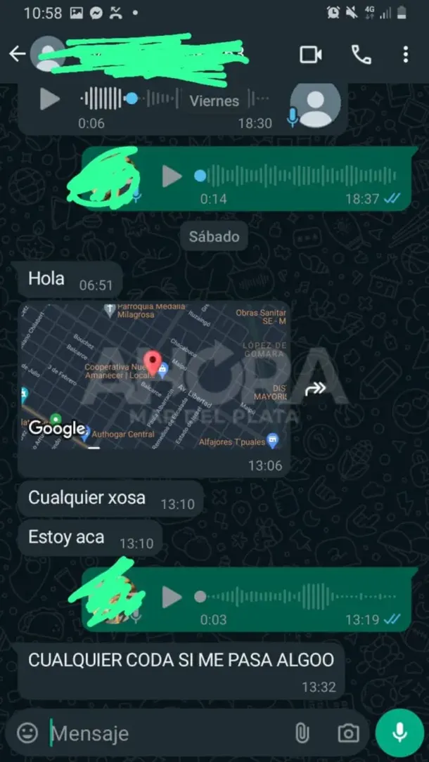 Femicidio en Mar del Plata: los últimos mensajes de Rocío Fernández Femicidio en Mar del Plata: los últimos mensajes de Rocío Fernández