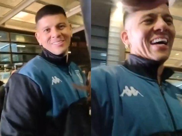 Video: la risa de Marcos Rojo ante el curioso pedido de un fanático de Racing