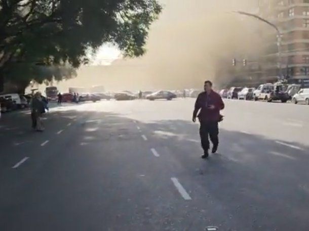 Incendio en un edificio de Avenida Libertador