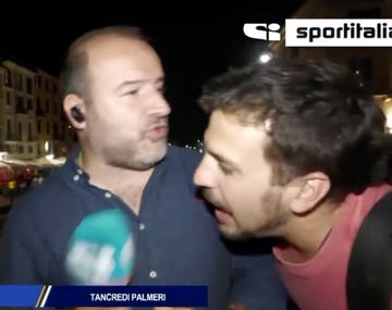 Interrumpió un móvil de la TV italiana con un insulto contra un equipo argentino y se volvió viral