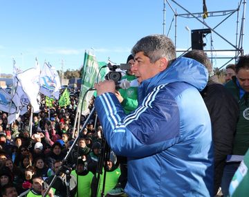 Pablo Moyano en actor de Camioneros - Crédito: @cgt_camioneros