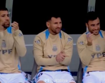 La reacción de Messi luego del 1-0 de Di María ante Ecuador