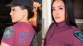 Nicole V., la policía tiktoker que fue suspendida por compartir videos eróticos con el uniforme puesto. Nicole V., la policía tiktoker que fue suspendida por compartir videos eróticos con el uniforme puesto.