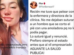 Grave denuncia de médica residente: no la dejaban atender a un herido porque no podía pagar