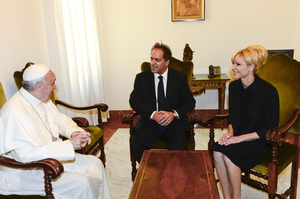 El Papa y Scioli evitaron hablar de la situación política del país