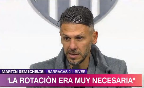 Martín Demichelis tras la derrota de River ante Barracas Central: La rotación era necesaria