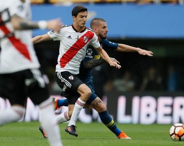 Boca y River en la ida de la Libertadores - Crédito: @BocaJrsOficial