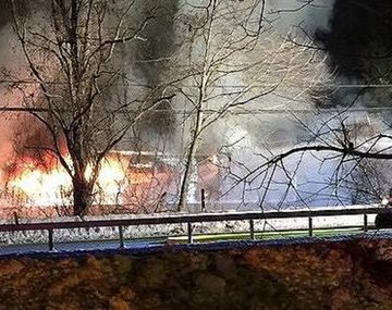 Un tren arrolló a una camioneta en Nueva York