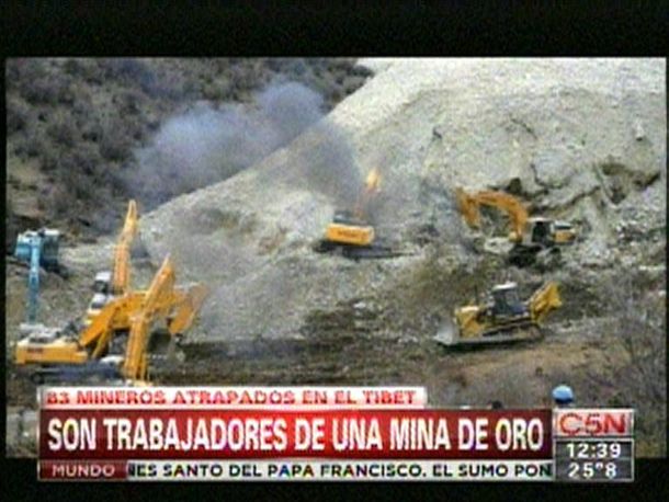 Un derrumbe en una mina deja a 83 trabajadores atrapados