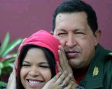 Hugo Chávez y su hija, María Gabriela