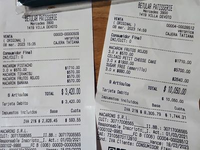 La queja de un lector de minutouno.com por el precio de los macarons de Betular