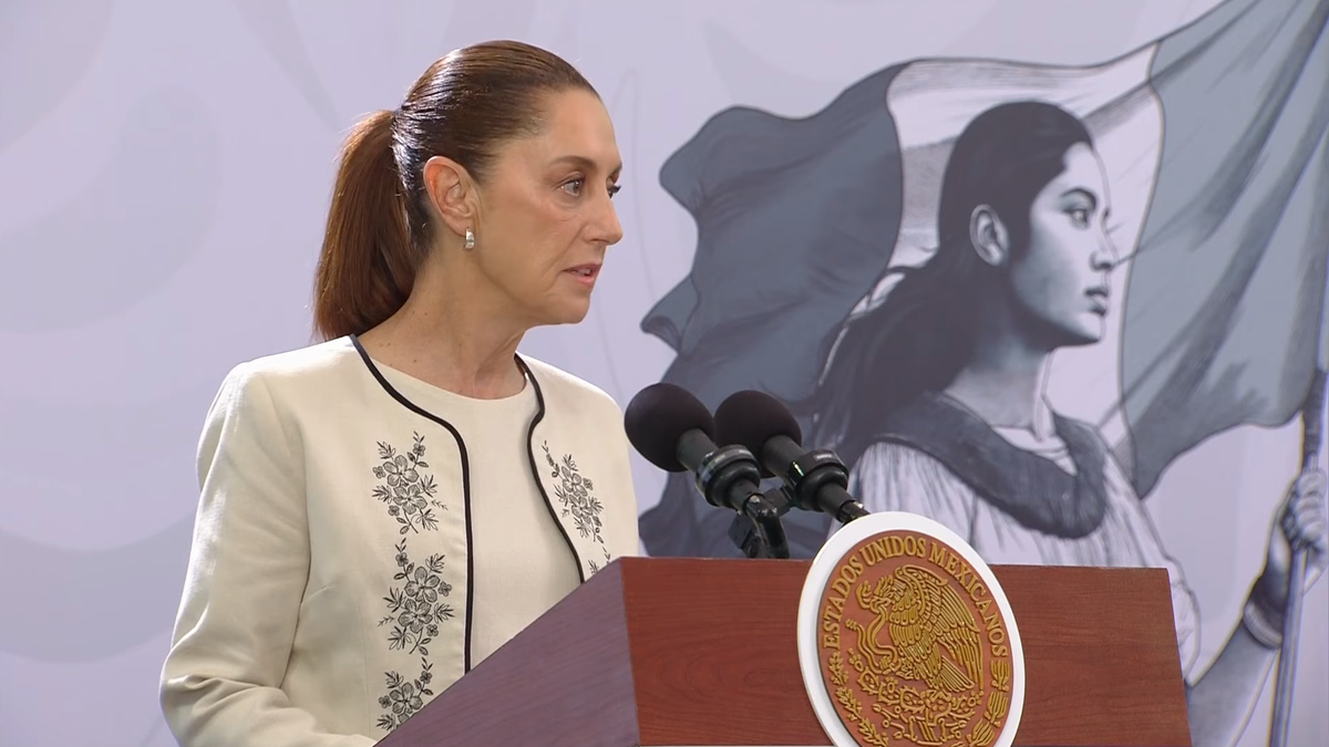 Claudia Sheinbaum en la Mañanera de este viernes desde Colima.