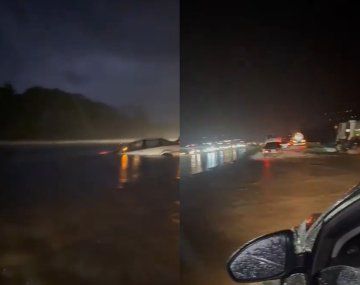 Desesperación en Zárate: los videos que muestran las rutas inundadas y autos flotando