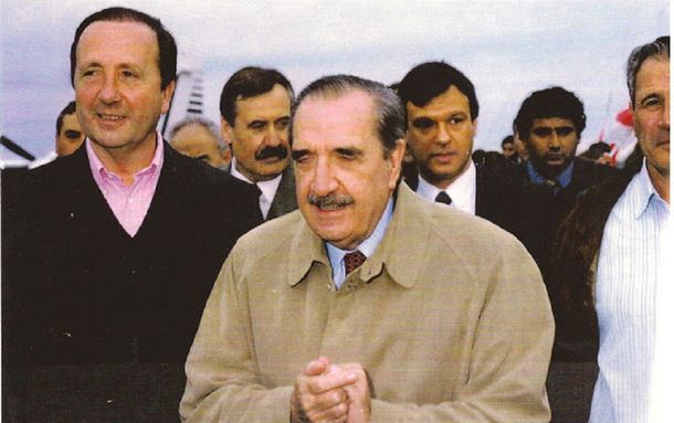 Antonio Berhongaray con Raúl Alfonsín
