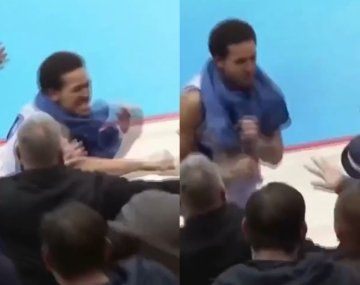 Escándalo en Hungría: un basquetbolista golpeó a un fan de su propio equipo