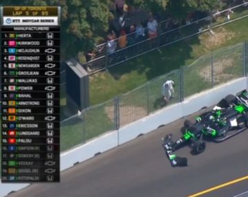 Fuerte choque de Canapino contra el muro de Toronto en la IndyCar