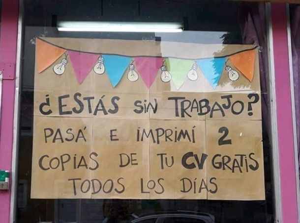 una librería imprime CV gratís