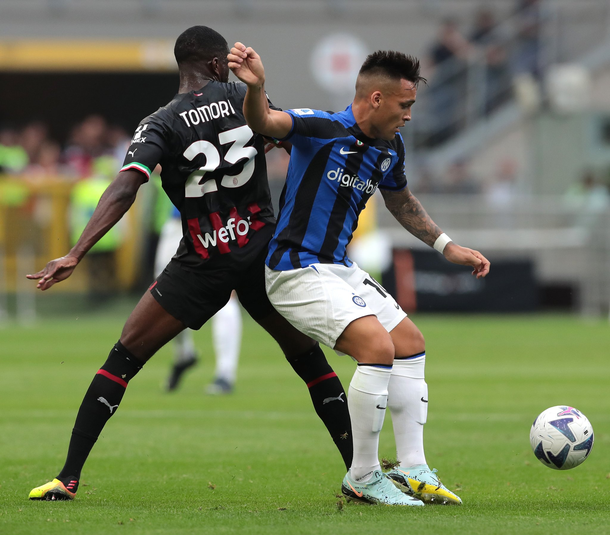 Lautaro Martínez en la derrota ante MIlan del último fin de semana.