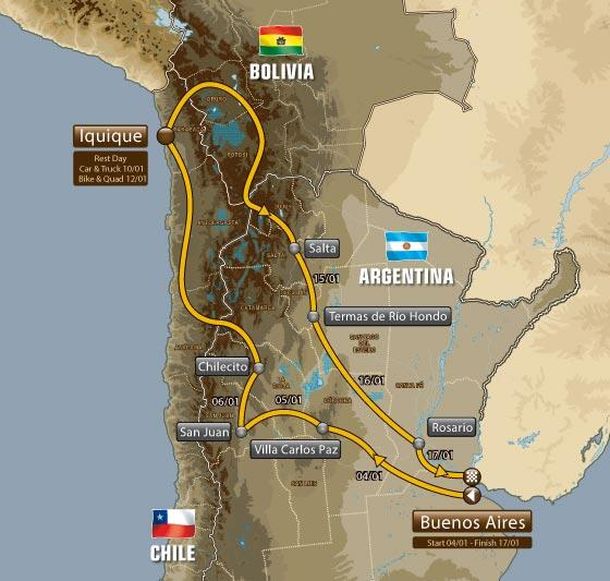 El Dakar 2015 que partirá de Plaza de Mayo ya tiene su itinerario