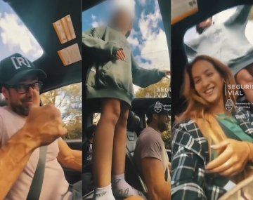 El mensaje de Seguridad Vial por la imprudencia al volante de Luciano Castro y Flor Vigna