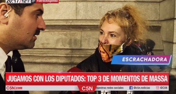 La pro milicos y la fanática de Viviana Canosa, las escrachadoras que hablaron con C5N