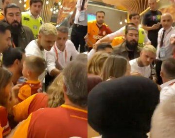 Tenso momento: el video de Icardi pegándole un cabezazo a un hincha del Galatasaray