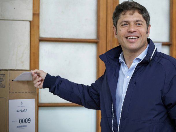 Axel Kicillof dio una conferencia de prensa después de votar