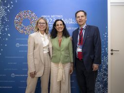 La directora de operaciones del BM, Anna Bjerde, y la ministra del MEF, Azucena Arbeleche. La directora de operaciones del BM, Anna Bjerde, y la ministra del MEF, Azucena Arbeleche.