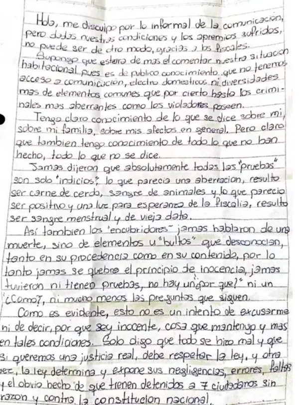 La carta de César Sena a un año del femicidio de Cecilia Strzyzowski La carta de César Sena a un año del femicidio de Cecilia Strzyzowski