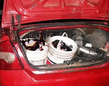 Salieron a manejar borrachos en cuarentena y los detuvieron con 31 botellas de cervezas