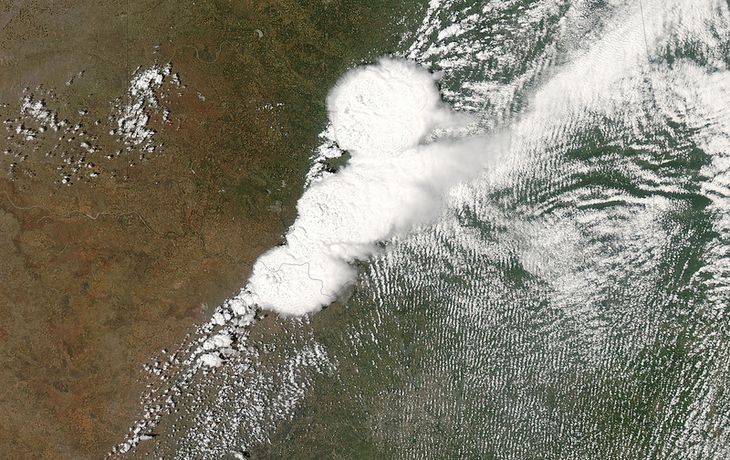 Así fue el tornado en Oklahoma visto desde el espacio