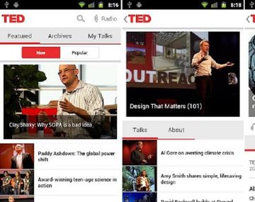 Nueva aplicación para Android de TED Talks
